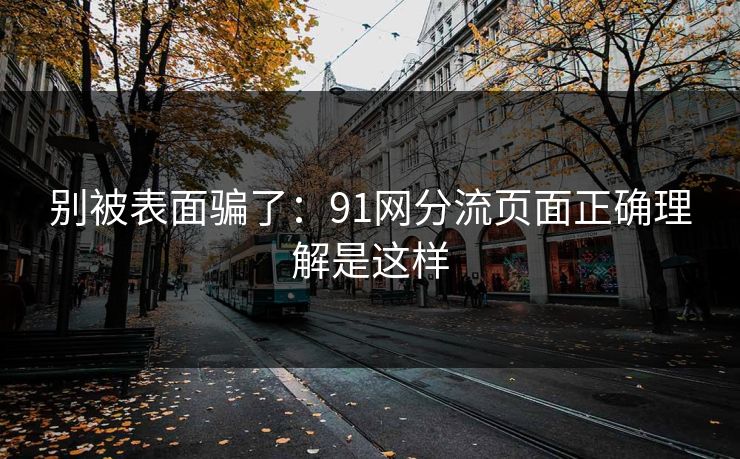 别被表面骗了：91网分流页面正确理解是这样